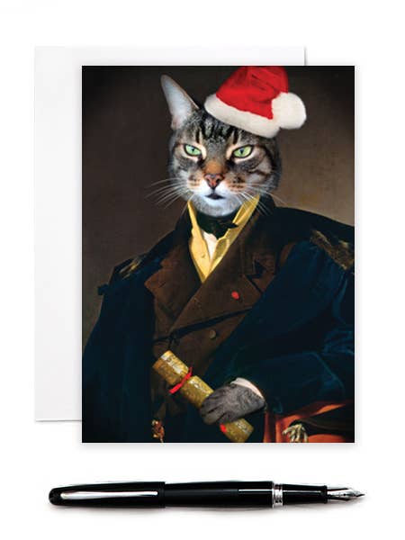 Lord Stripey Neel - Cat Holiday Card for wholesale by The Lonely Pixel