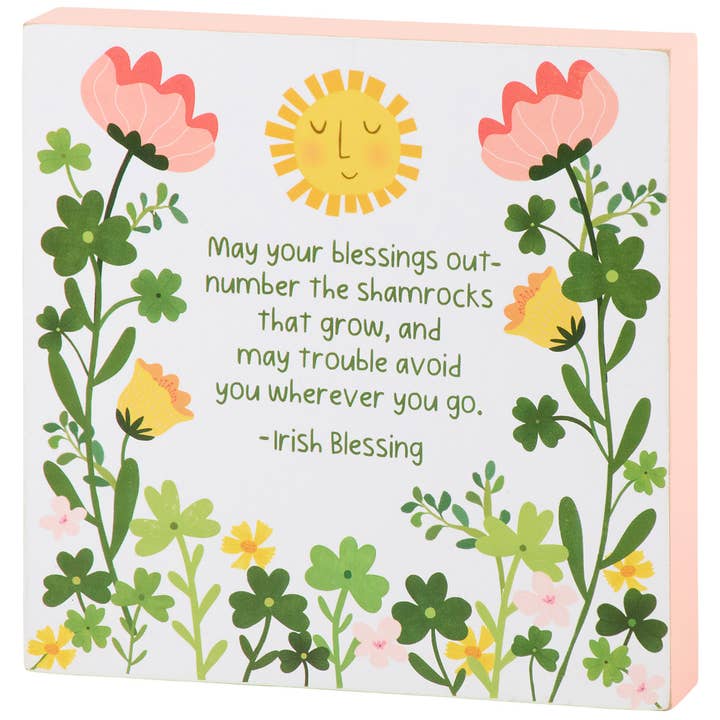 May Your Blessings Block Sign for wholesale by Primitives by Kathy