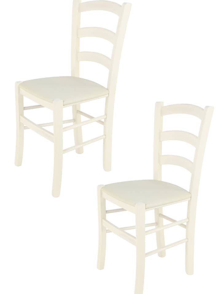 Venice Stühle in weiß lackiertem Anilin, Sitz aus elfenbeinf für den Großhandel von Tommychairs