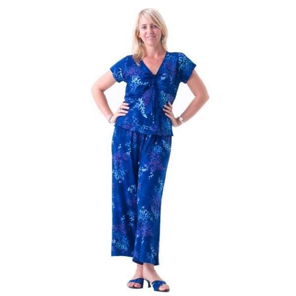 Classic Comfort Hawaiian Wide Leg Pant Set for wholesale by Tropical Tantrum