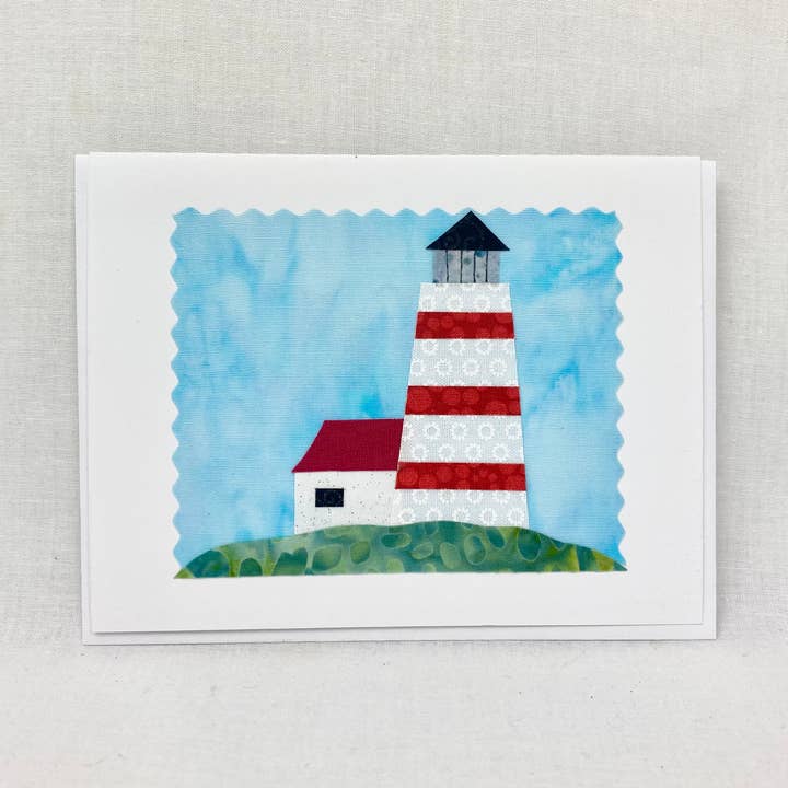 Maine Hill Studio - Vente Carte de vœux classique - Carte phare0