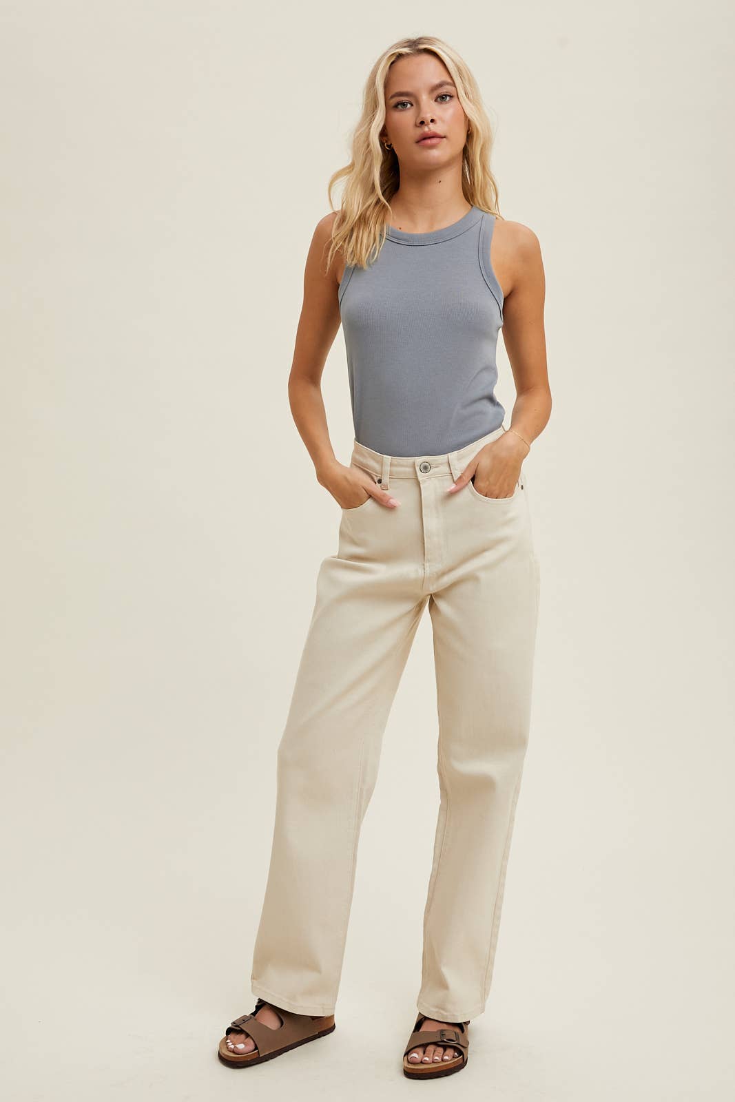 Wishlist Apparel - Wholesale Tank Top - Women's - CREW NECK RIBBED KNIT TANK TOP / WL18-104469