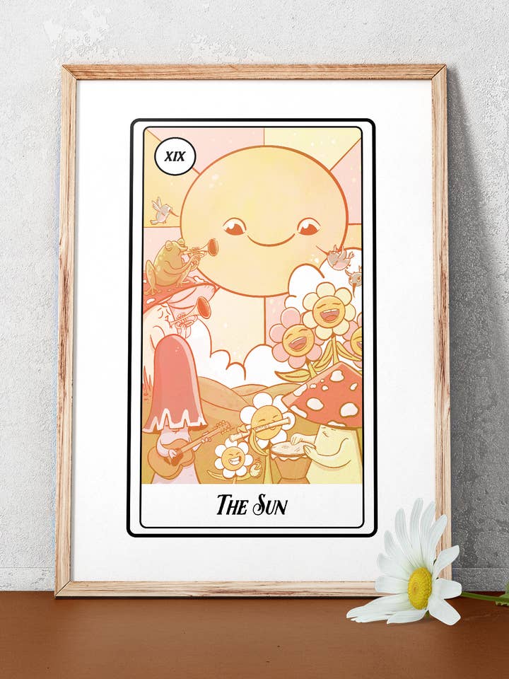 The Sun Tarot Card Art Print – Mystical Mushrooms for wholesale by by Sarah Simpson
