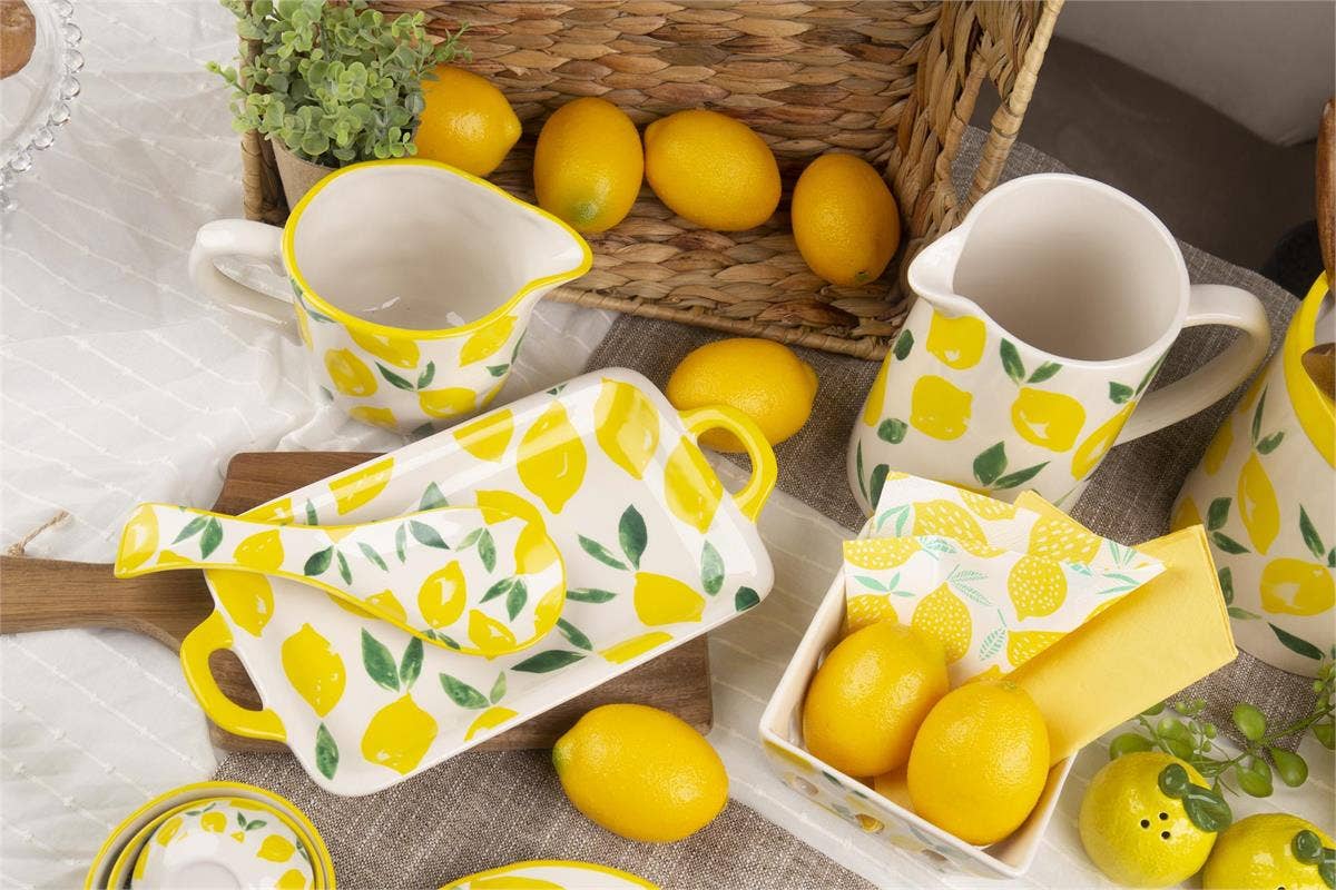 Truu Design - Wholesale Decorative Tabletop Object - Truu Design Lemons Ceramic Tabletop Decorative Series31