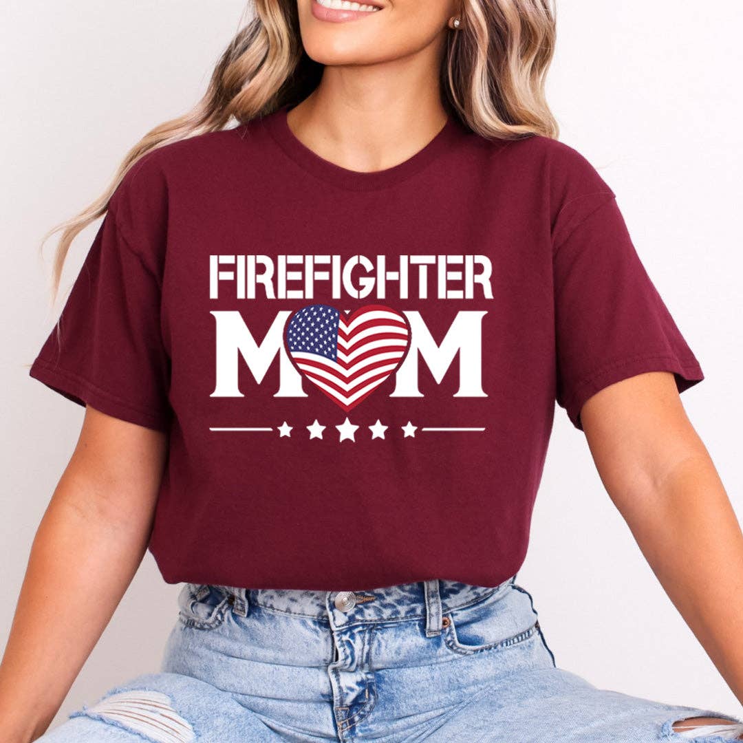 LA Shirt Company - Wholesale Screen Printed T-Shirt - Women's - Firefighter Mom - Bella canvas4