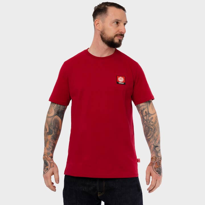 T-shirt “L23 Classic” vinho tinto por atacado de Label 23