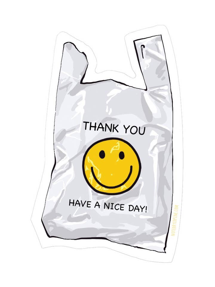 Merci Sac Autocollant Éco pour la vente par Noted By Copine