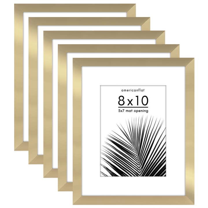 Americanflat - Wholesale Picture Frame - Americanflat 5 Pack Picture Frames With Mat Plexiglass Cover96
