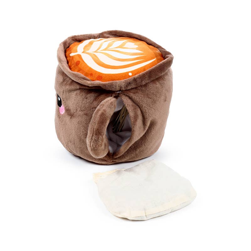 Puckator EU - Wholesale Hand Warmer - Foodiemals Cappuccino Microwavable Plush Lavender Heat Pack3