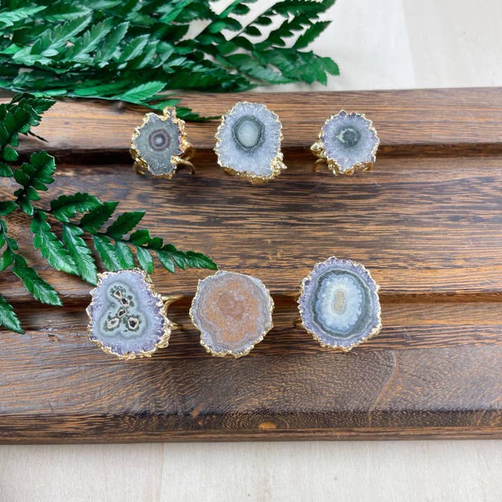 Ewelina Pas Jewelry - Wholesale Cocktail/Statement Ring - Gold Amethyst Stalactite Statement Ring16