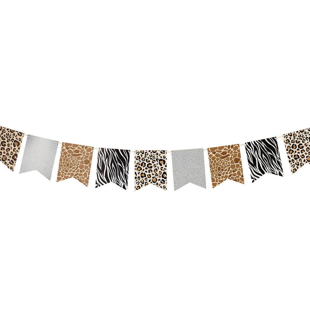 Hootyballoo by Club Green – wholesale Bunting/garland – Safari Animal Print Bunting 2.5M1