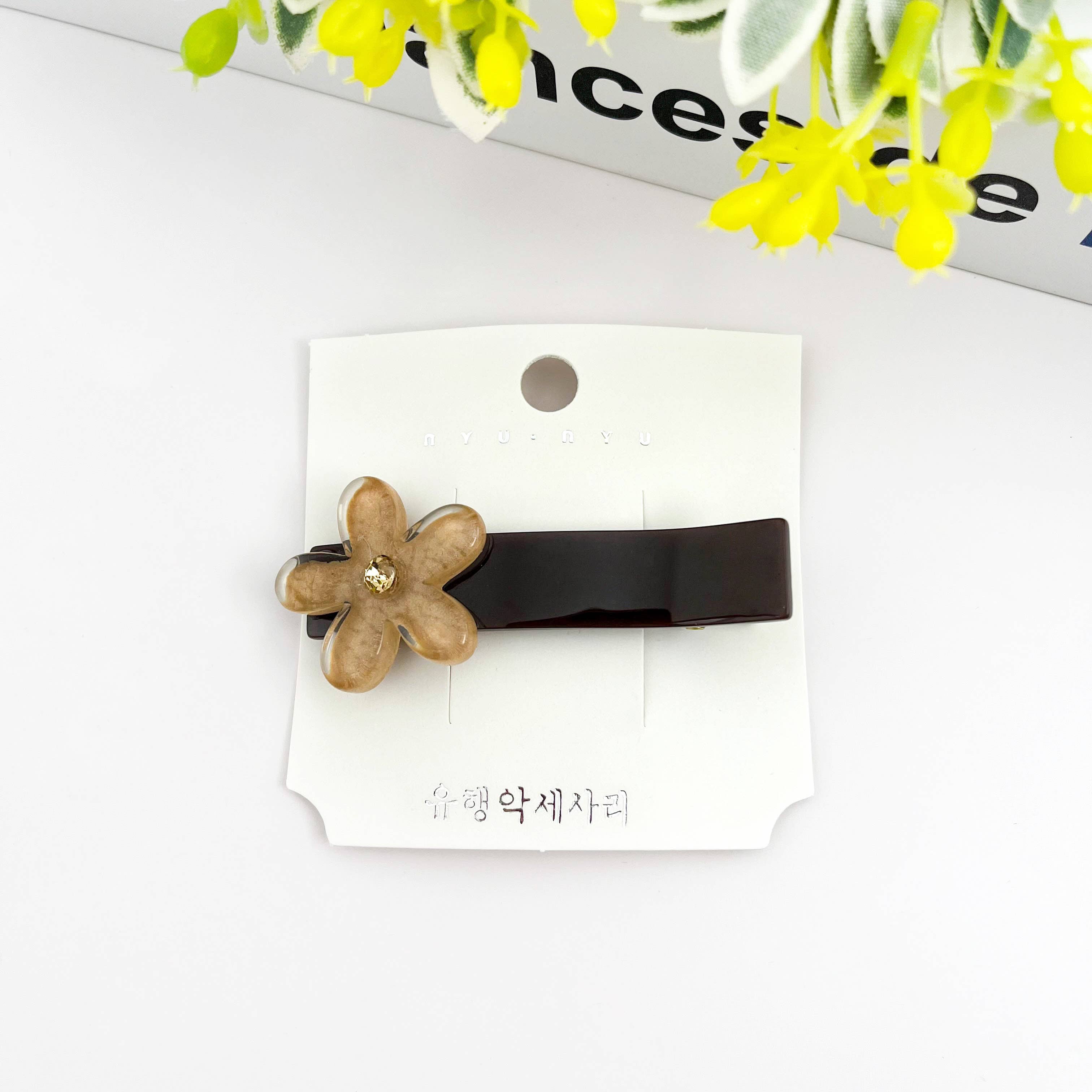 TheDivaSoap – wholesale Hårklämma - Dam – Klar acetat blomma hårklämma, Delikat blomstersidoklämma4