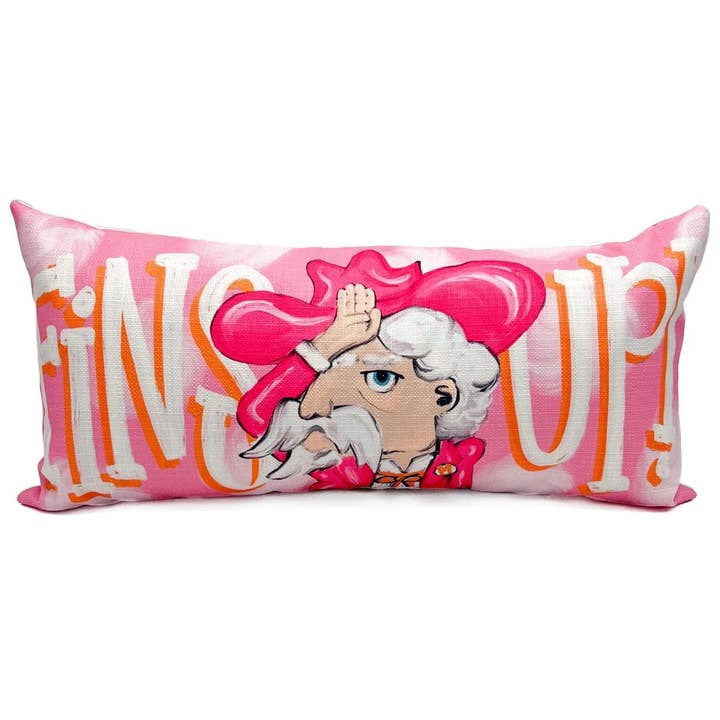 Roze en Oranje Rebel Kussen voor wholesale door Rachel Brooks Design, LLC