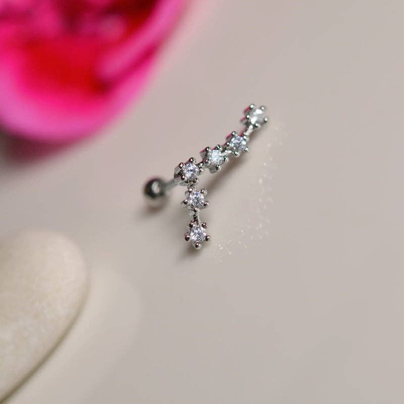 StockJWL - Wholesale Stud/Post Earrings - 12 Zodiac Earrings, Constellation Stud Earring Stud Piercing Tragus Helix Lobe and Cartilage Silver And Gold71