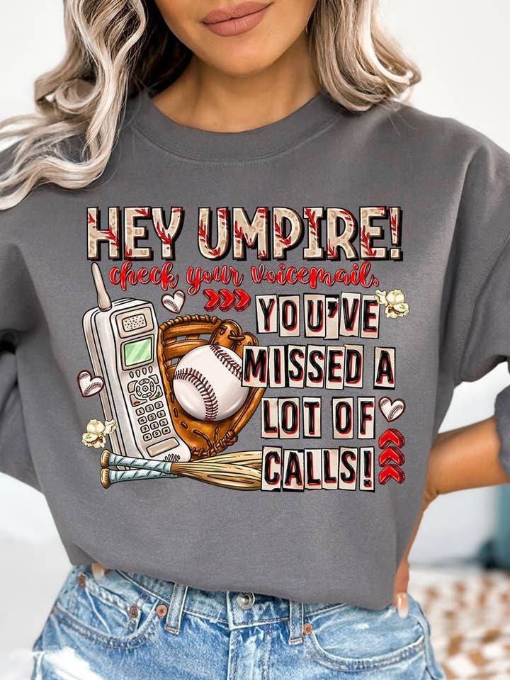 Hey Umpire Check Your Voicemail Heavy-weight Crew Sweatshirt for wholesale by Wholesale Accessory Market