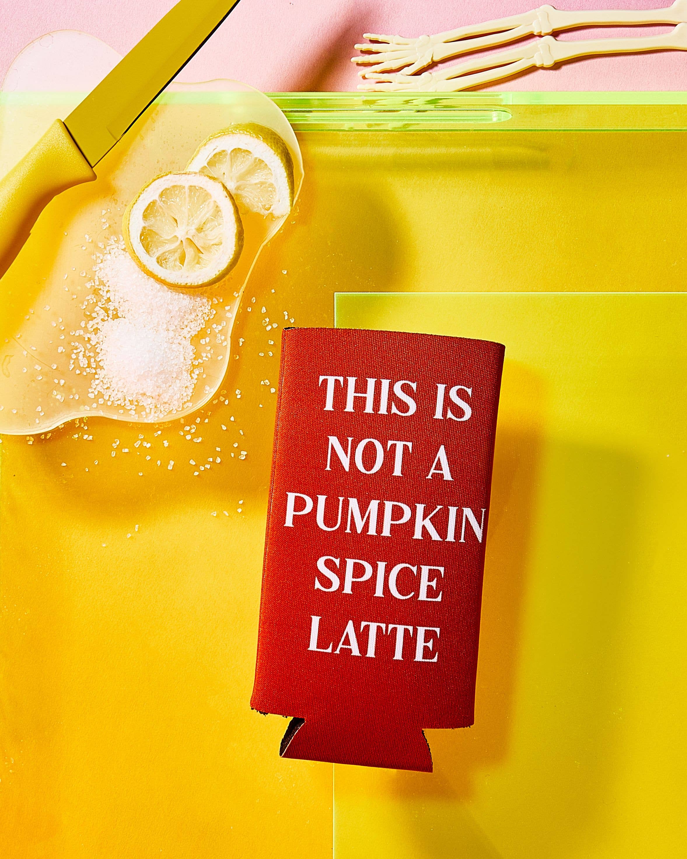 Sip Hip Hooray - Wholesale Drink Huggers & Koozies - This Is Not A Pumpkin Spice Latte Fall Slim Can Cooler- Fall3