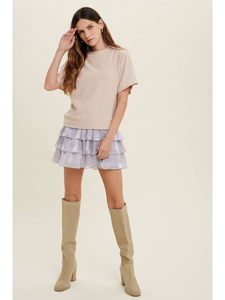 NATURAL LIGHTWEIGHT FRENCH TERRY TOP / WL23-7552 for wholesale on Faire1