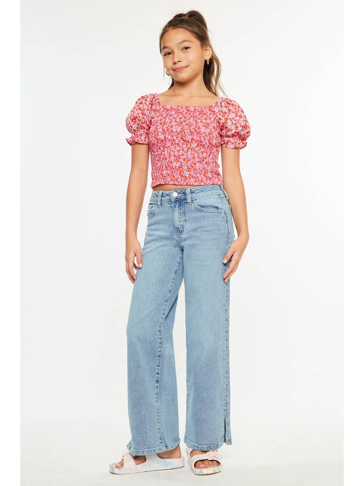 LIGHT YOUTH OPEN PACK HIGH RISE WIDE LEG JEANS-YC70069L for wholesale on Faire