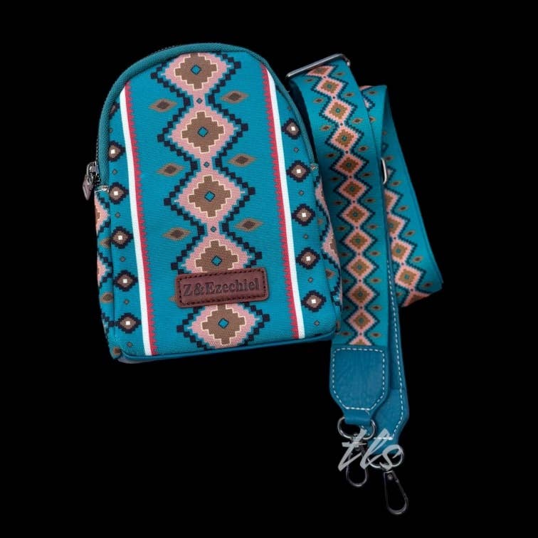 The Lyrical Spirit, LLC - Wholesale Crossbody Bag - Women's - Laney Aztec Patterned Sling Bag3