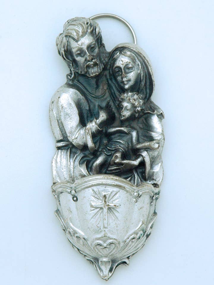 IA4290S - Italienisches silberfarbenes Wasserzeichen der Heiligen Familie für den Großhandel von Contreras Designs