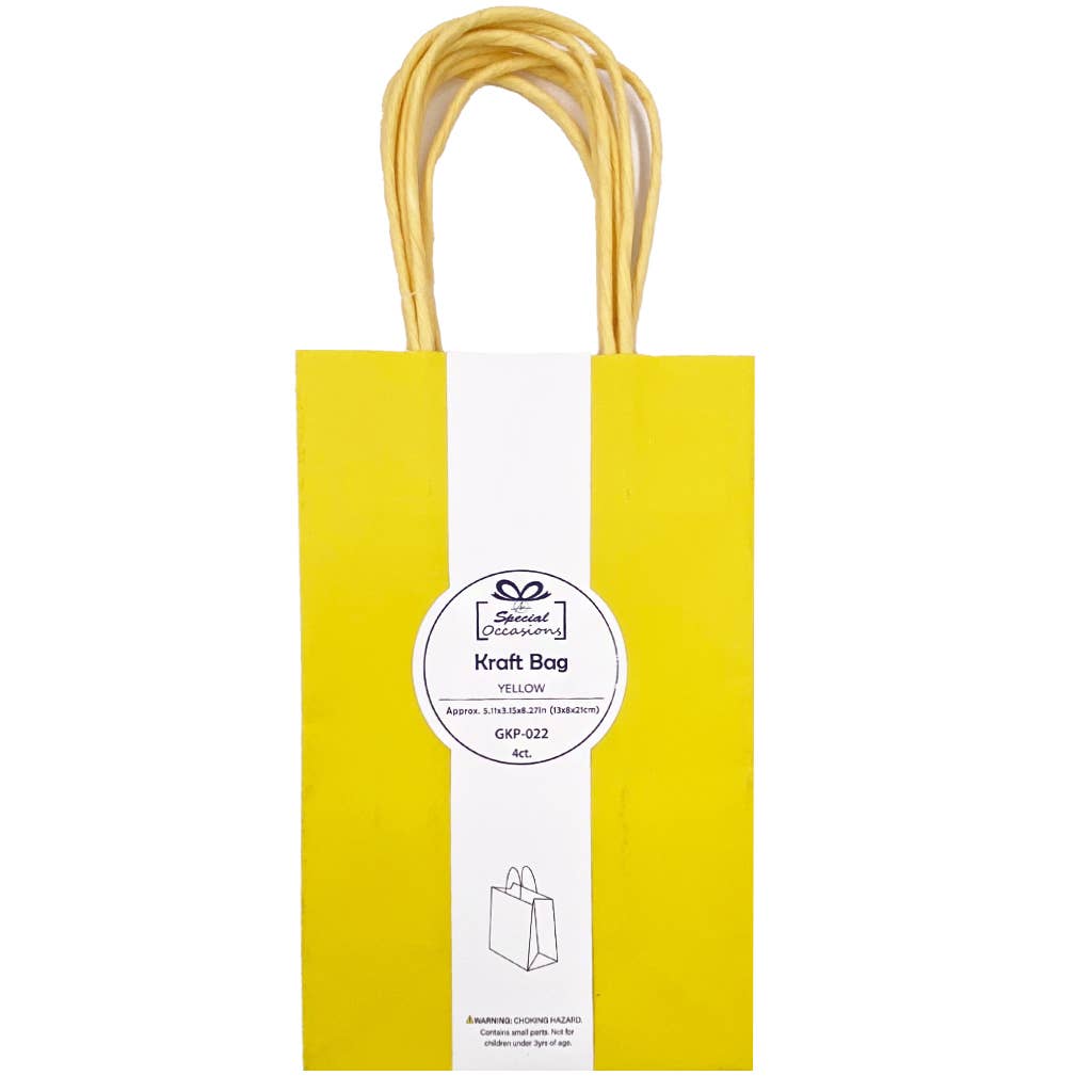 Angels Craft - Wholesale Gift Bag - Medium Kraft Bag, 3ct (Available in 5 color options)6