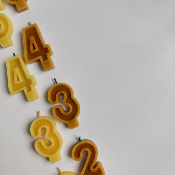 korys - Wholesale Cake Candle - Beeswax Number Candles | Set of 10 Pieces 0-92