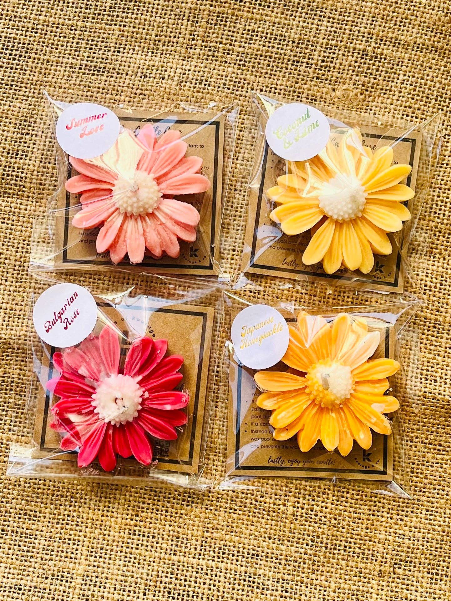 Kourage & co - Vente Bougies originales - Bougie fleur de marguerite en cire de soja6