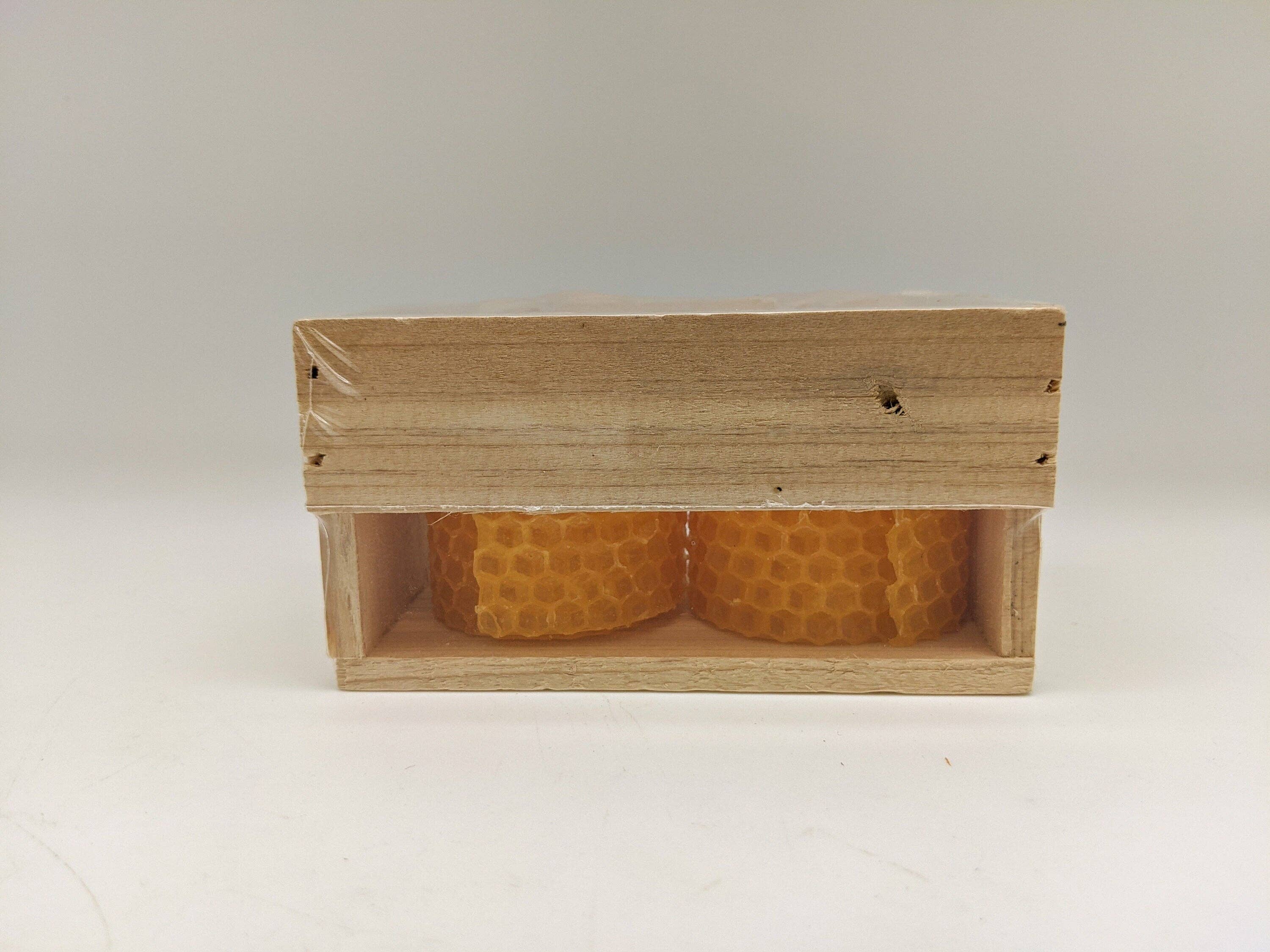Green Pastures Wholesale - Wholesale Novelty Candle - Natural Beeswax - Small 4''x 2.5'' pillars in  White/Yellow6