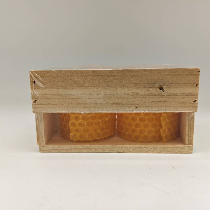 Green Pastures Wholesale - Vendita all'ingrosso Candele regalo - Cera d'api naturale - Piccole colonne 4''x 2.5'' in Bianco/Giallo6