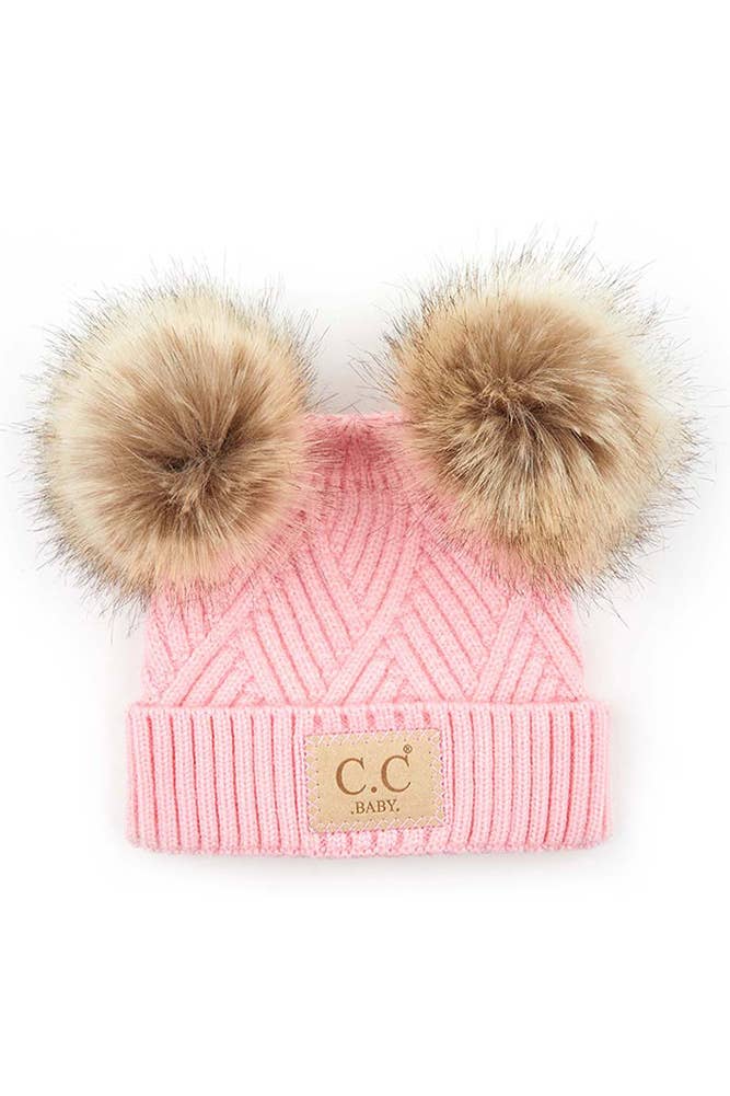 Hana - Vente Bonnet – enfant - Bonnet à motif à rayures diagonales C.C Baby10