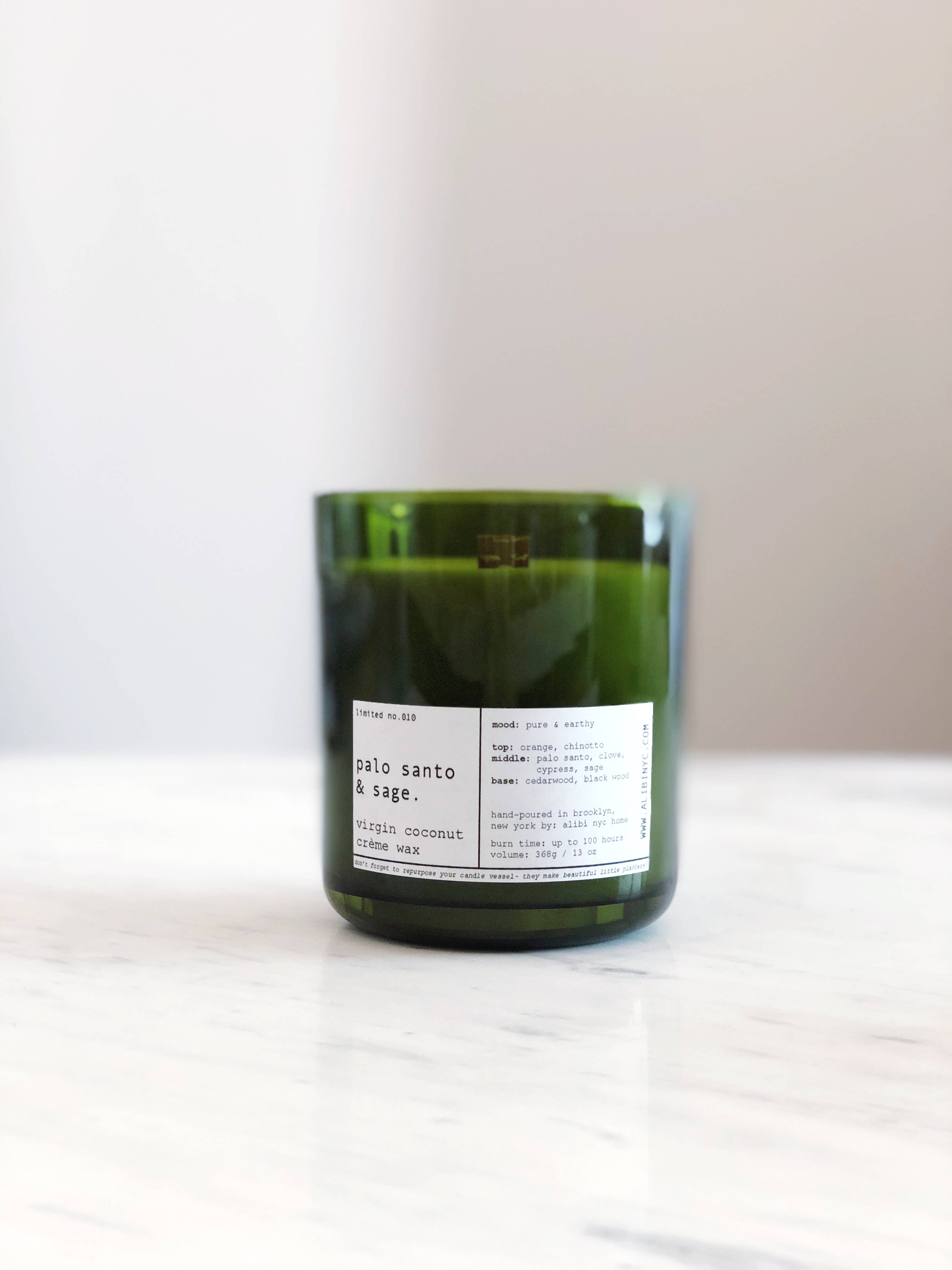 ALIBI NYC - Wholesale Jar/Filled Candle - PALO SANTO & SAGE | VIRGIN COCONUT CRÈME & WOODEN WICK1