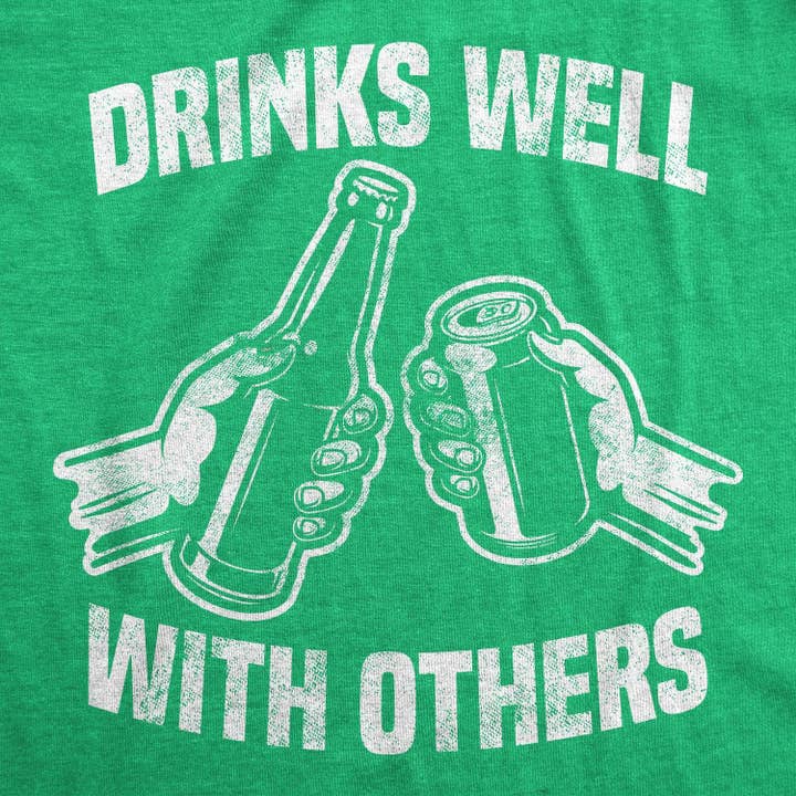Drinks Well With Others Beer Saint Patricks Day Mens T Shirt for wholesale by Crazy Dog T-Shirts
