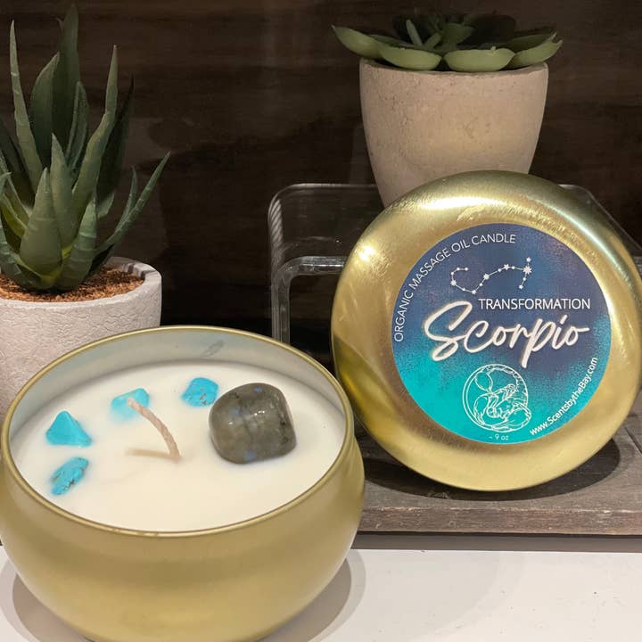 Scents by the Bay - Wholesale Travel Candles - Zodiac Hydrating Massage Oil Candles9