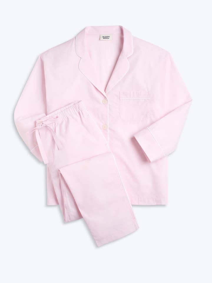 Marina-Pyjama-Set in Rosa, Ende an Ende für den Großhandel von Sleepy Jones