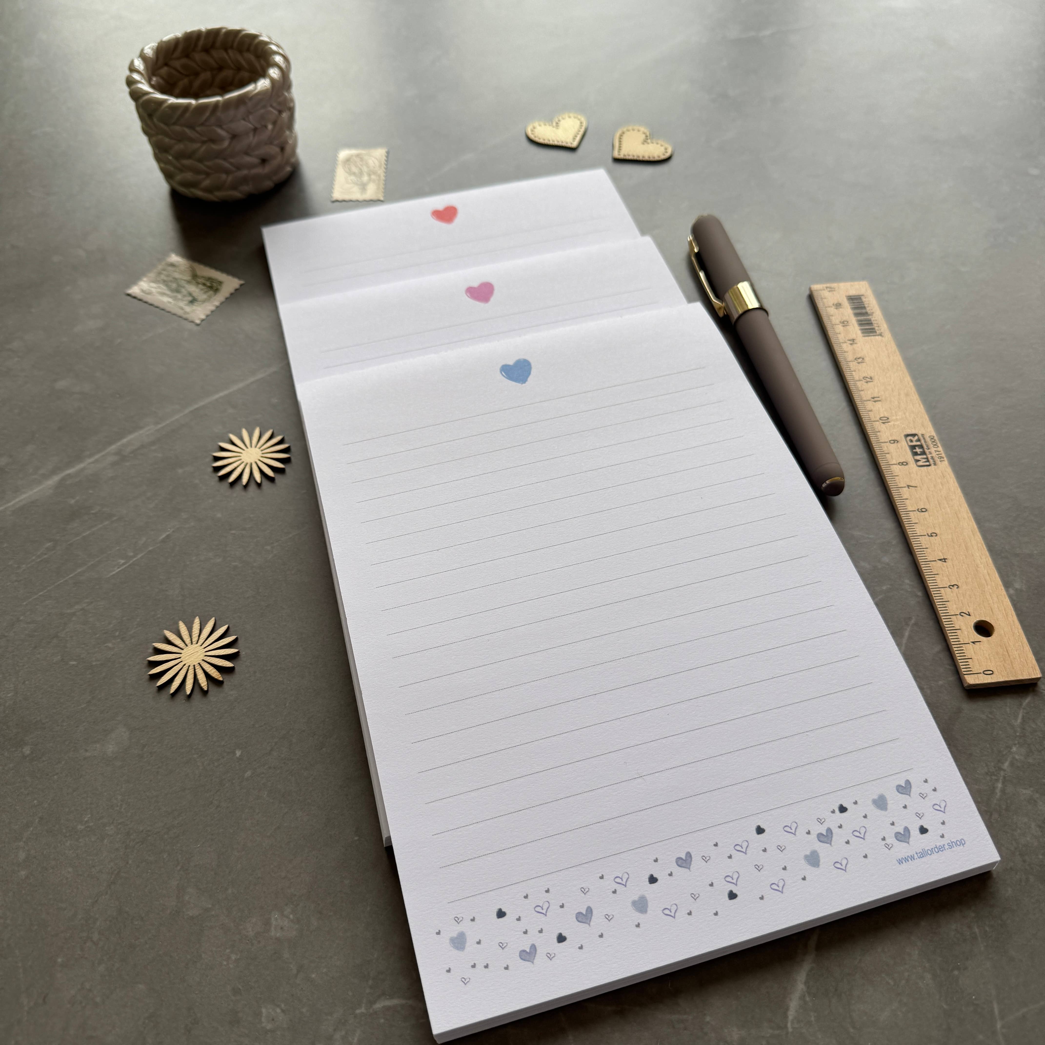 Tall Order - Wholesale Notepad - A5 Notepad with Heart Pattern, Jotter, Love Letter Lined Pad7