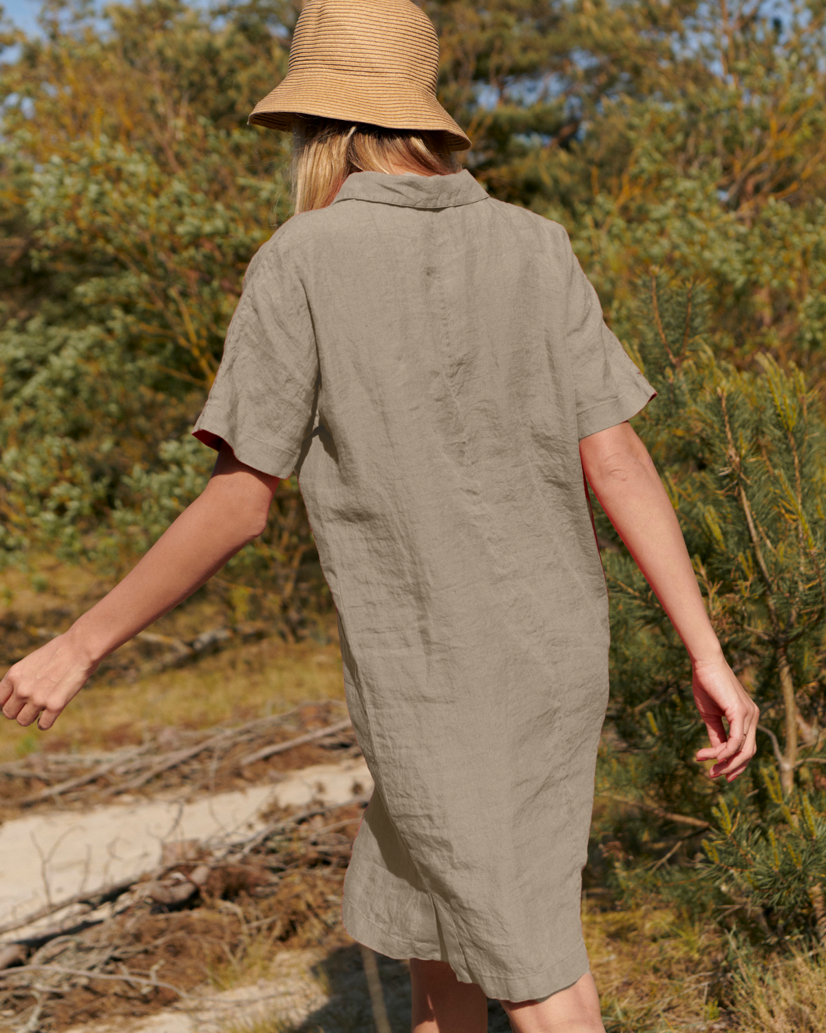 Sauths - Wholesale Dress - Women's - Audrey - Linen Shirt Dress in Various Colors 10
