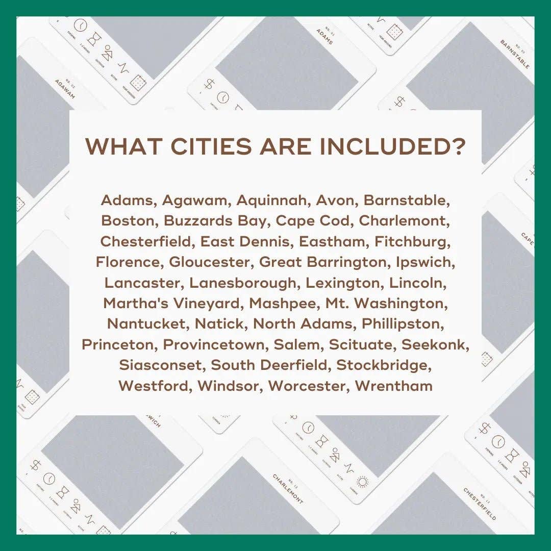 Reach International Outfitters - Wholesale Card Game - Massachusetts Adventure Bucket List6