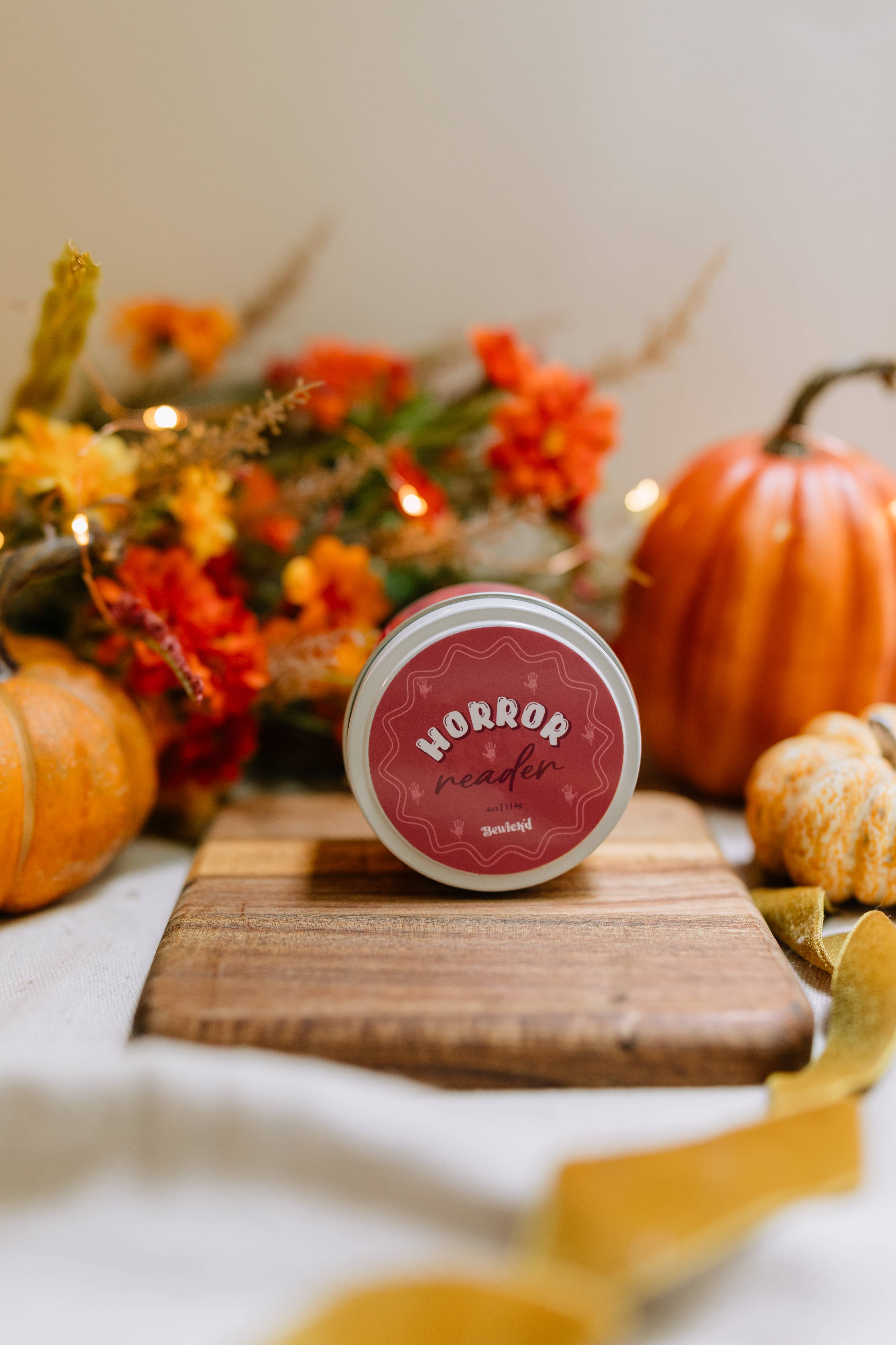 Bewick'd Studio - Wholesale Travel Candles - Horror Reader 4oz Candle - Bookish-Inspired Luxury Scented