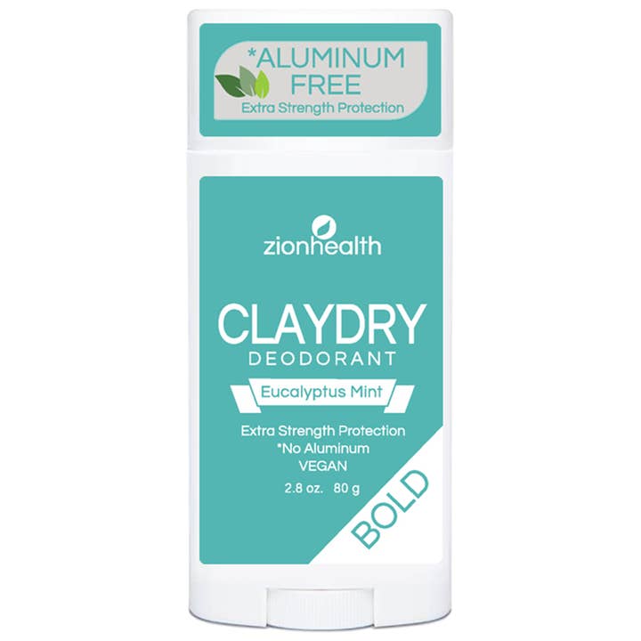 Clay Dry Bold - Eucalyptus Mint Vegan Deodorant 2.8oz. for wholesale by Zion Health