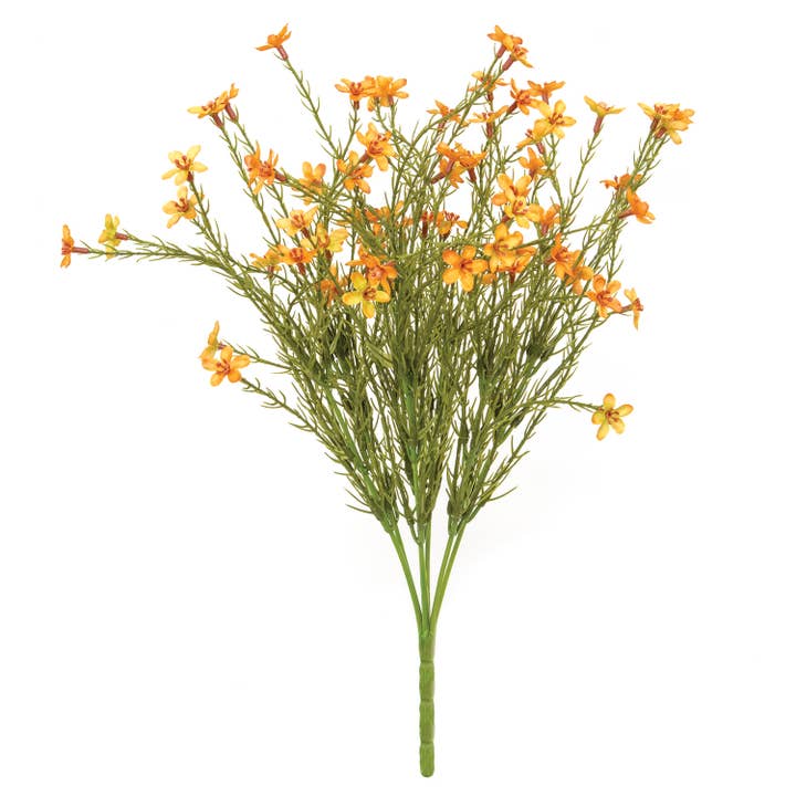 Saybrook Lane - Wholesale Artificial Flowers - Teastain Star Flower Bush, 15.5"H