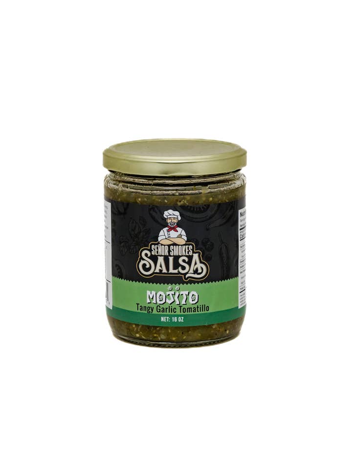 Mojito Salsa - Tangy Garlic Tomatillo for wholesale by Senor Smoke Salsa