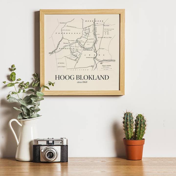 Hoog Blokland de estilo vintage para venta al por mayor de Vintage Stadskaart