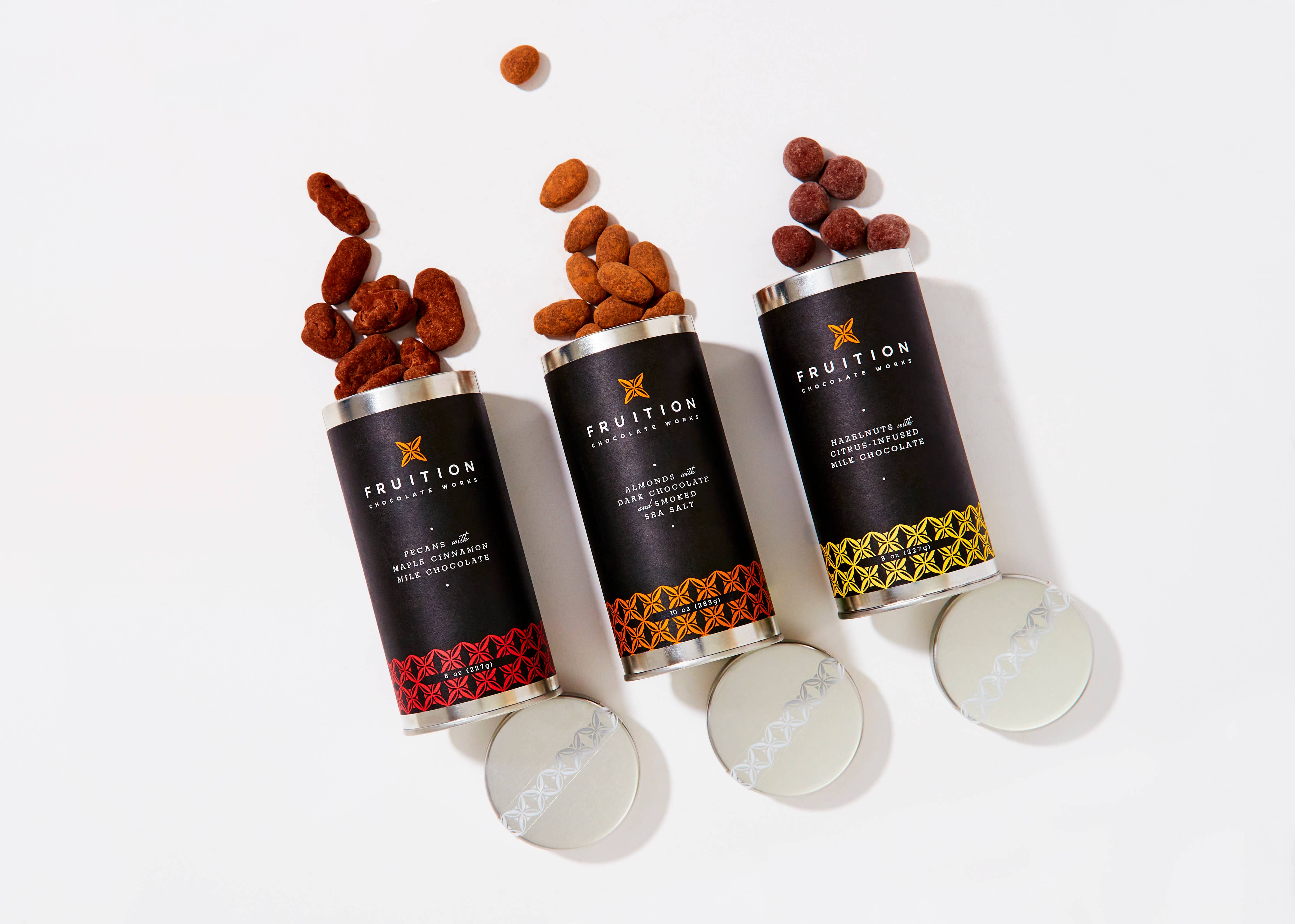 Fruition Chocolate Works - Vente Friandises enrobées de chocolat - Noisettes en chocolat au lait infusé aux agrumes2