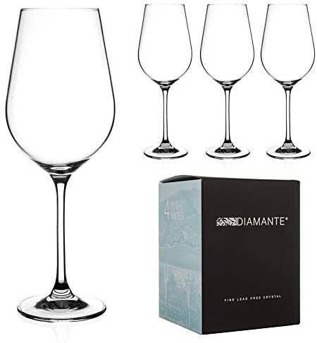 DIAMANTE - Wholesale Wine Glass - Diamante Red Wine Glasses - ‘auris’ Collection Undecorated1