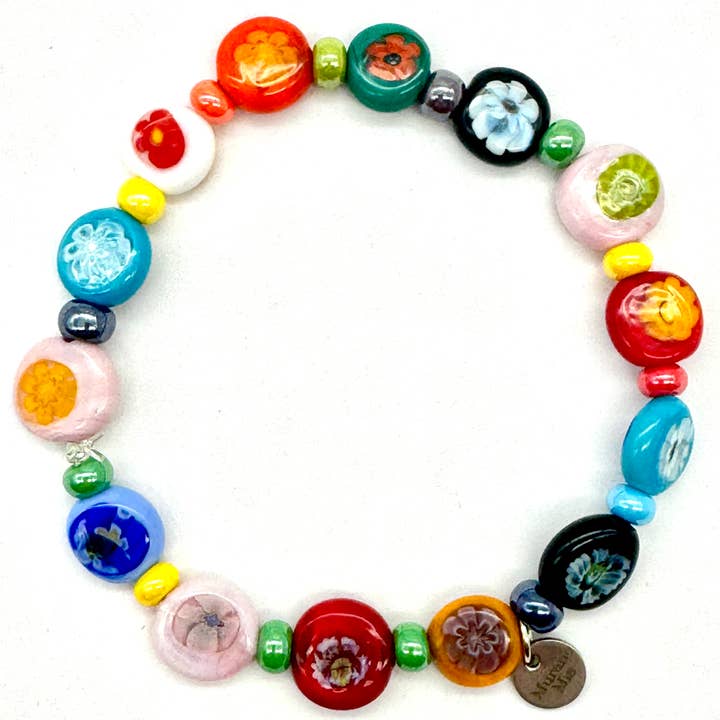 Millefiori Piatta Murano Glass Bracelet for wholesale by Alice Sturzinger LLC