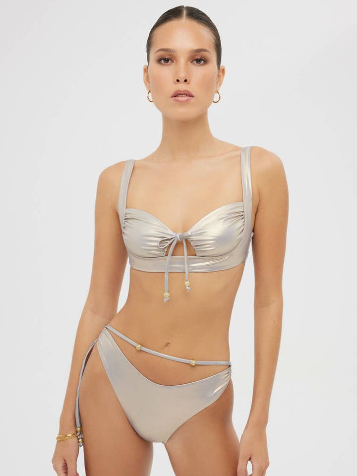 MALILUHA - Wholesale Two Piece Swimsuit - Women's - Albina Bikini Metallic Mocha2