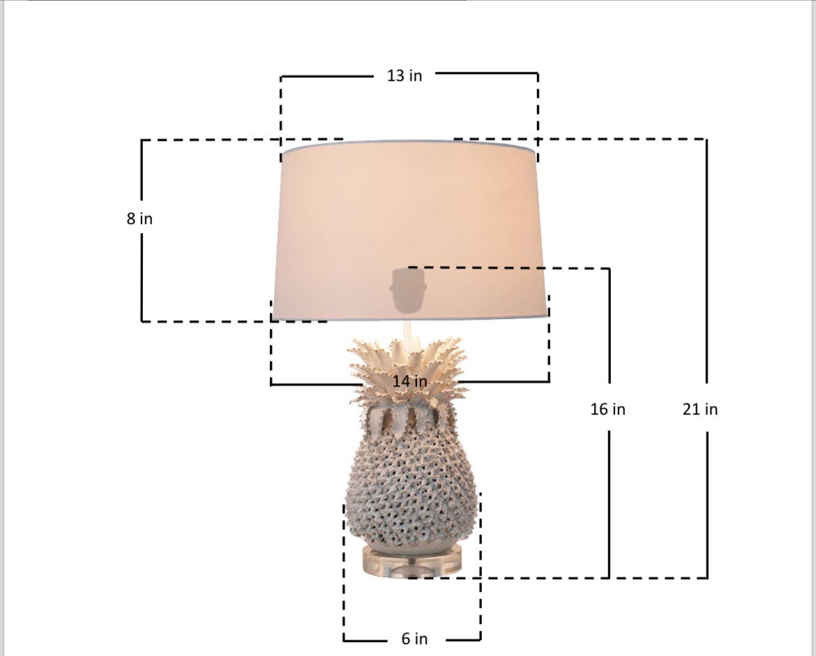 Continental Home - Wholesale Accent/bureaulamp - Handgemaakte keramische ananas tafellamp / bureaulamp2