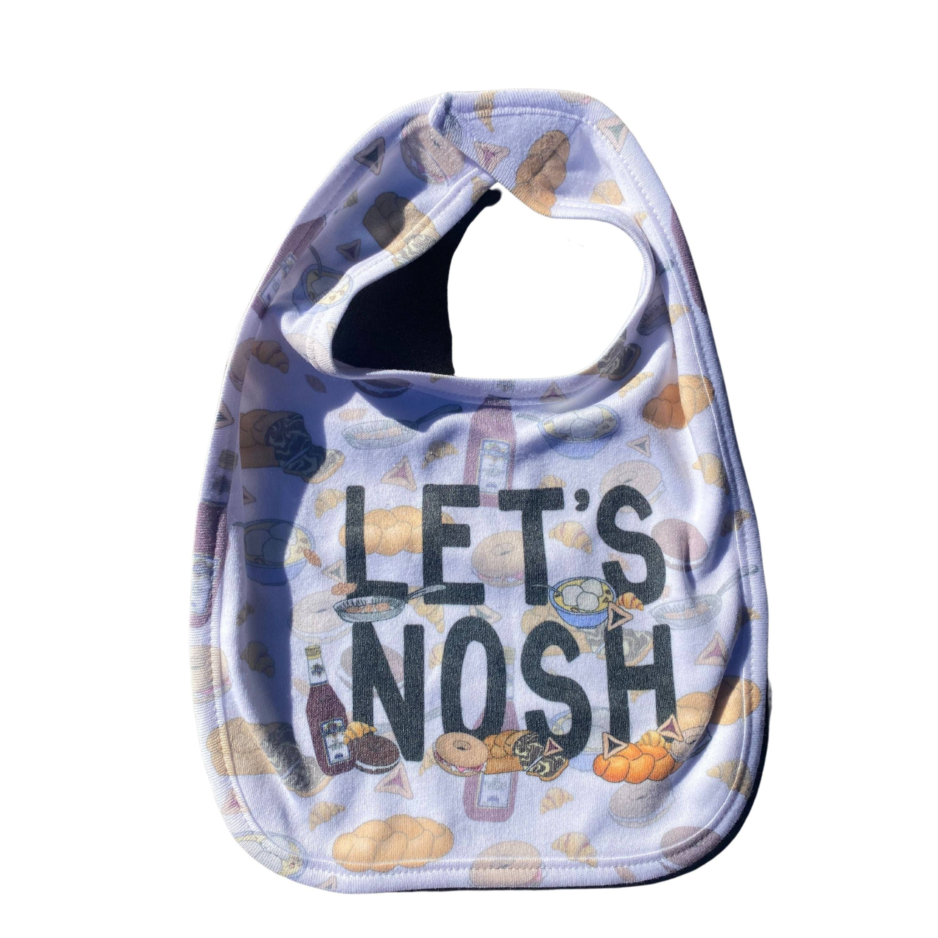 Wholesale Let s Nosh Funny Jewish Baby Gift Bib Judaica for your