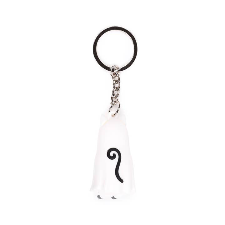 Puckator Ltd – wholesale Keychain – Unisex – Spooky Ghost Cat 3D PVC Keyring3