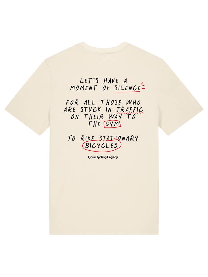 Çois Cycling Legacy - Wholesale Screen Printed T-Shirt - Unisex - Buiten is gratis unisex fietsshirt (natuurlijk)1